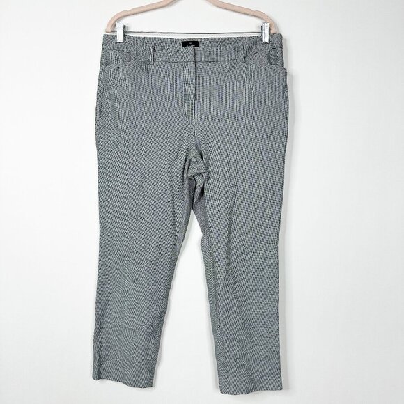 2/$30 White House Black Market The Slim Ankle Micro Check Slack Pants 14 #9976 - Picture 3 of 11